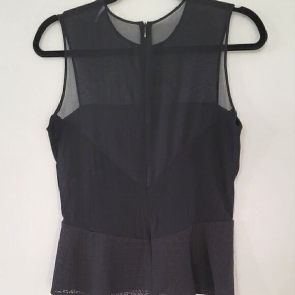 SANDRO Paris black MeshPeplum top  size Small - Picture 10 of 15